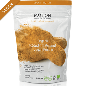 Ekologiskt, veganskt proteinpulver med jordnötssmak - 400 g Med24.se