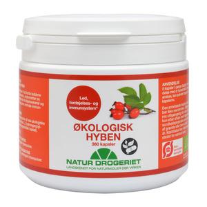 I ekologiska nypon-kapslar från Natur-Drogeriet får du 500 mg nyponpulver per kapsel Med24.se