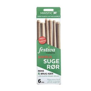 Naturliga bambusugrör - 6 st Med24.se