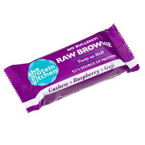 Raw brownie bar med goji och cashewnötter från The Protein Kitchen
