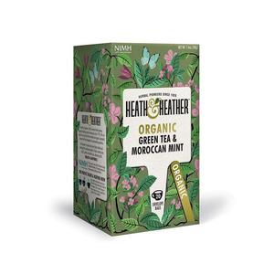 Heath & Heather Organic Green Tea & Moroccan Mint eko - 20 påsar