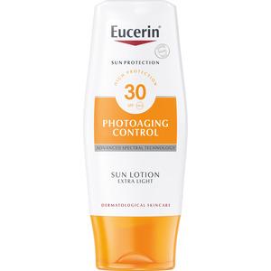 Eucerin Photoaging Control extra light sollotion ger dig ett solskydd som skyddar mot ålderstecken Med24.se