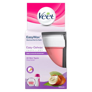 Veet Easy-Gelwax Roll On System refill för kropp och ben med mjukgörande sheasmör