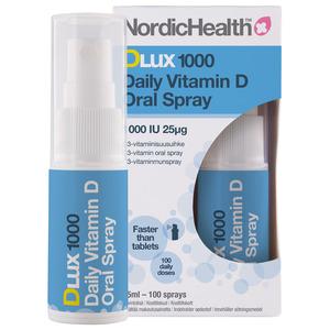 NordicHealth Dlux 1000 D-vitaminspray, din dagliga D-vitamin enkelt och snabbt Med24.se