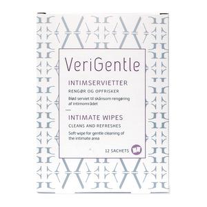 VeriGentle intimservetter ger dig en skonsam och vårdande intimhygien att ta med - 12 st Med24.se