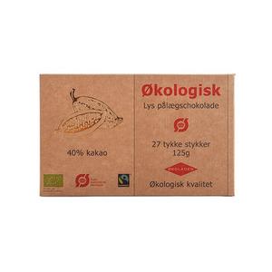 Ekologisk påläggschoklad ljus - 135g