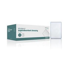 Kliniderm Superabsorberande förband (ej steril) är avsett för måttligt och kraftigt vätande sår.
