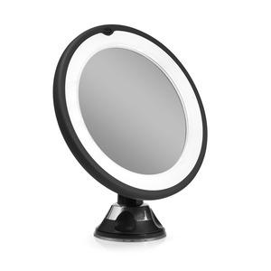 GJ Round Suction Mirror x 10 med ljus har en kraftig sugkopp och kan vridas i 360 grader Med24.se
