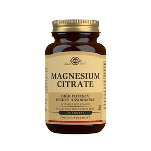 Solgar Magnesium Citrate - Magnesium-tillskott som vegetabiliska tabletter Med24.se
