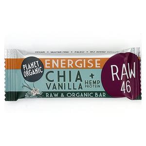 Planet Organic Energibar chia och vanilj RAW eko - 30 g