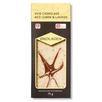 Økoladen Choklad vit lemon/lakrits, eko - 75 g