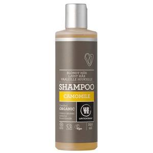 Urtekram Camomile Shampoo baserat på ekologiskt rörsocker och kamomillextrakt, särskilt lämpat för att återuppliva ljust hår Med24.se