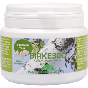 Natur Drogeriet Birkesød Björksockertuggummi Spearmint - 70 st