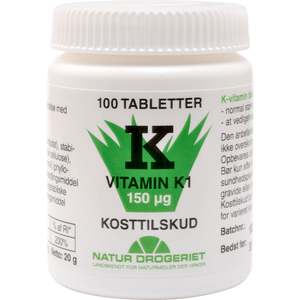 Natur Drogeriet Vitamin K1 150 ug - 100 tabletter