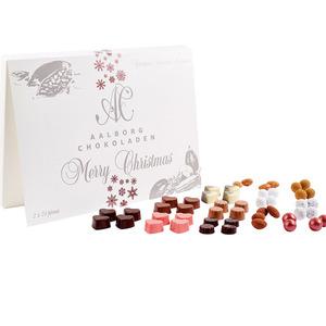 Aalborg Chokoladen Julkalender för två - 24 x 2 st exklusiva lyxchokladbitar