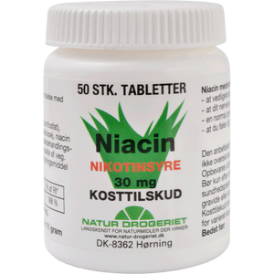 Natur Drogeriet Niacin nikotinsyra 30 mg - 50 st