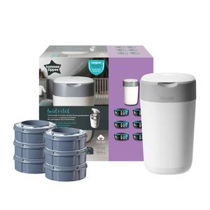 Paketerbjudande - Sangenic blöjhink Twist&Click vit + 6 refill