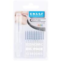 Ekulf pH mellanrumsborste - 12 st - 0,7 mm - Vit