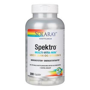 Solaray Spektro Multi-Vita-Min utan järn och vitamin K - 300 st