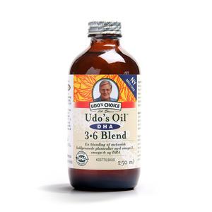 Udo's Choice DHA Oil 3-6 Blend - Kallpressad oljeblandning rik på omega-3 och -6 och DHA Med24.se