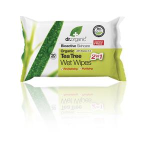 Dr. Organic Tea Tree Wet Wipes - 20 st