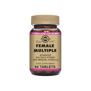 Solgar Female Multiple - Avancerad multivitamin- och mineralformula utvecklad för kvinnor - 60 tabletter Med24.se