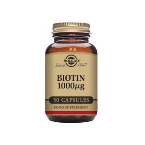 Solgar Biotin 1000 µg bidrar bland annat till att upprätthålla normal energimetabolism Med24.se