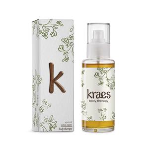 100% naturlig kroppsolja från KRAES utvecklad för områden runt höfter, lår, armar och mage Med24.se
