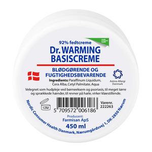 Dr. Warming Baskräm har ett extra högt fettinnehåll som ger närande vård för torr och känslig hud - 450 ml Med24.se
