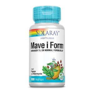 Solaray Mage i form med papaya och mynta i vegetabiliska kapslar Med24.se