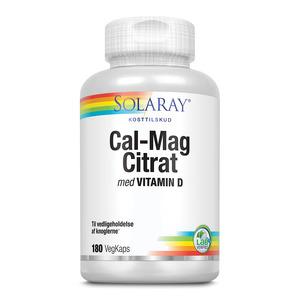 Solaray Cal-Mag Citrate med D-vitamin och mineraler för att upprätthålla normal benstomme Med24.se