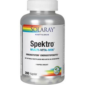 Solaray Spektro Multi-Vita-Min - 200 kapslar, innehåller alla viktiga vitaminer och mineraler i en kapsel