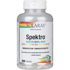 Solaray Spektro Multi-Vita-Min utan Järn & Vitamin K - 200 st