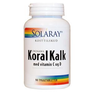 Solaray Okinawa Korall Kalk är tuggtabletter för både stora och små