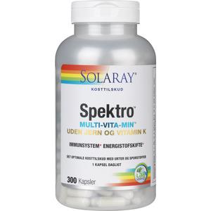 Solaray Spektro Multi-Vita-Min utan järn och vitamin K - 300 st