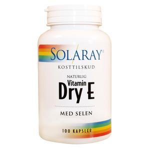 Solaray Dry E vitamin med selen - innehåller vitamin E i torr form