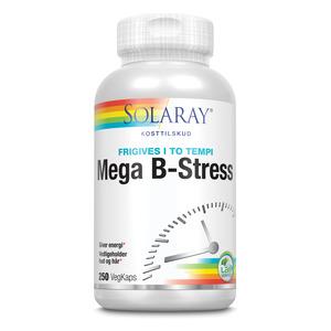 Mega B-Stress - Vitamin- och mineraltillskott från Solaray i vegetabiliska HPMC-kapslar - 250kapslar