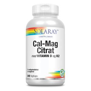 Solaray Cal-Mag Citrate med vitamin D3 och K2 i vegetabiliska HPMC-kapslar Med24.se