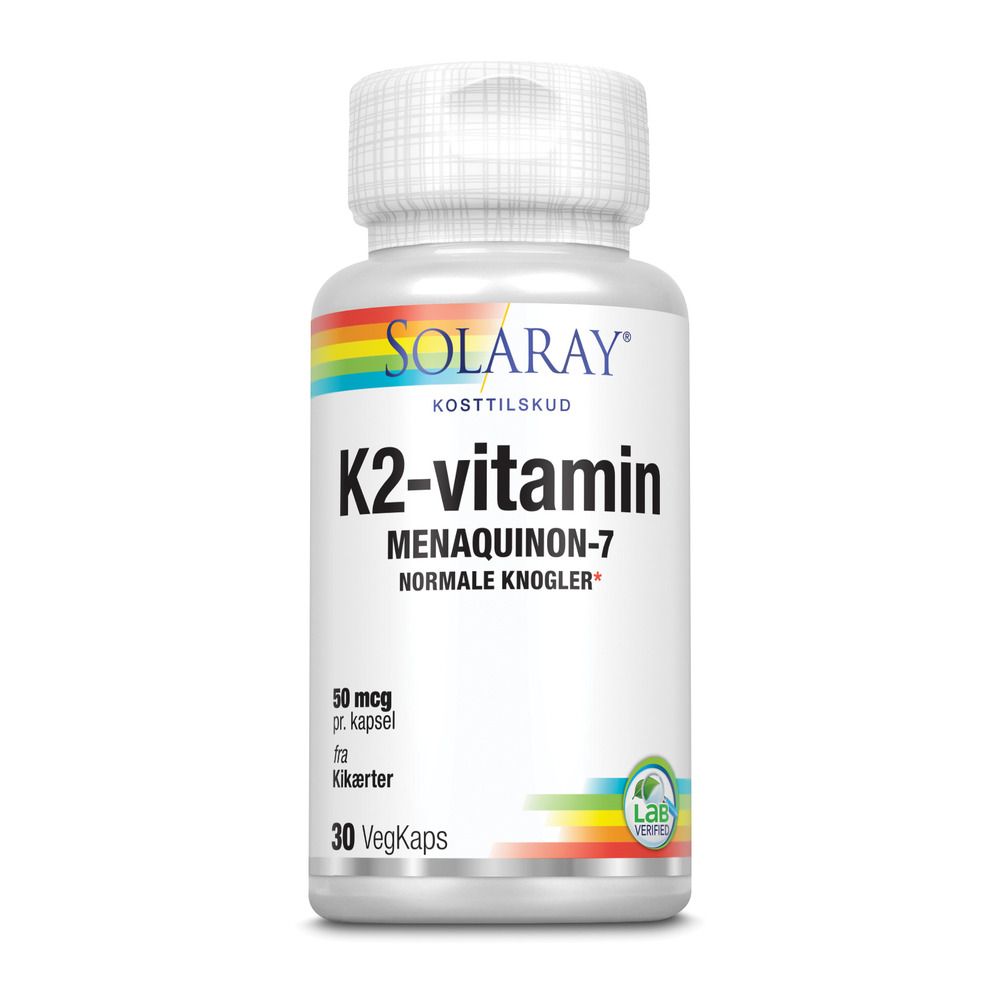 Köp Solaray K2vitamin 50 µg 30 kapslar på Med24.se