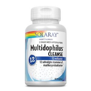Solaray Multidophilus Cleanse kombinerar 12 mjölksyrabakteriestammar med örter och fibrer Med24.se