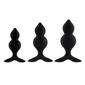 Feelztoys Bibi Twin Butt Plug Set - Black, utan latex och ftalater - 100% silikon