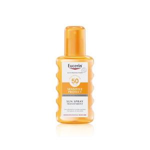 Eucerin Sun Sensitive Transparent Spray SPF50 - säkert solskydd för alla hudtyper Med24.se