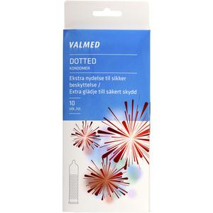 Valmed Dotted kondom med knoppar och behållare för extra glädje och säkert skydd Med24.se