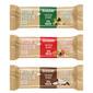 Bodylab vegan proteinbar, Coconut & Almonds, Peanuts & Caramel och Pistachio & Peanuts