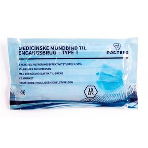 T&K medicinskt munskydd typ I, förpackningen innehåller 10 stycken Med24.se