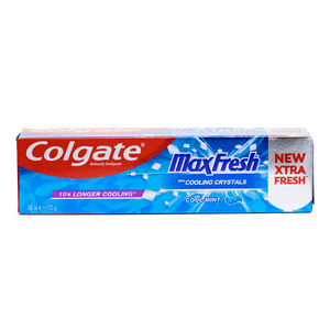 Colgate MaxFresh trandkräm med Cool Mint för en extra frisk andedräkt Med24.se