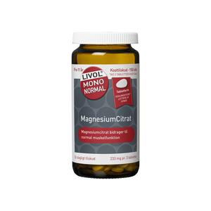Livol Magnesium Citrate innehåller magnesium, vilket bidrar till musklernas normala funktion Med24.se