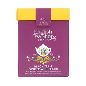 English Tea Shop Black Tea & Ginger with Peach, eko - 80 g