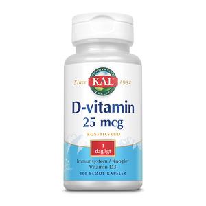 KAL D-vitamin 25 µg för benstomme, muskler och immunsystem Med24.se