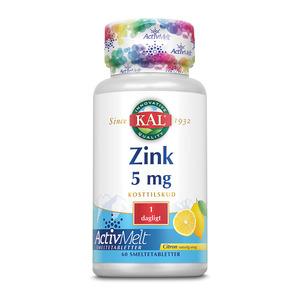 KAL Zink 5 mg, ActiveMelt med smak av söt citrus